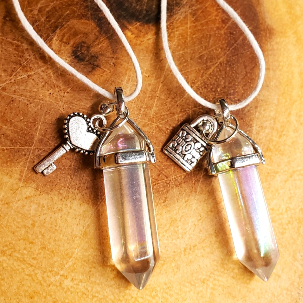Couples Crystal necklaces